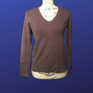 525 AMERICA Sweater, SPRING SUMMER Pullover, BROWN, Women’s Size Large